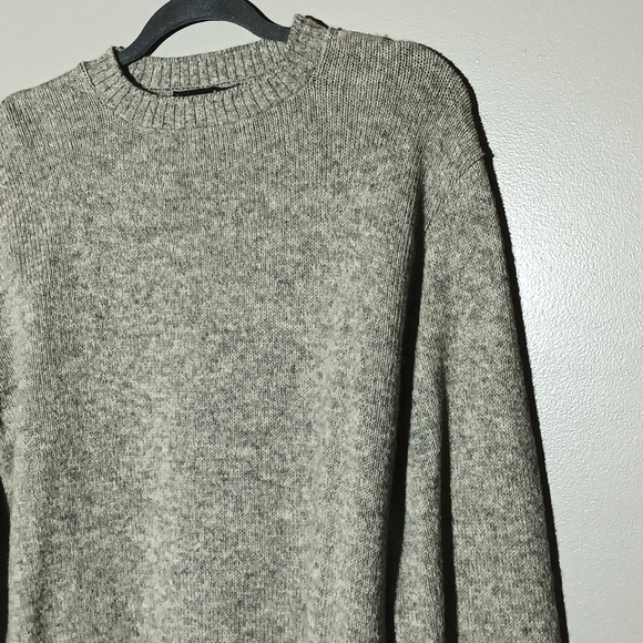 Jantzen Light Gray Knit Sweater Made In USA Vintage Wool Medium - Picture 5 of 8